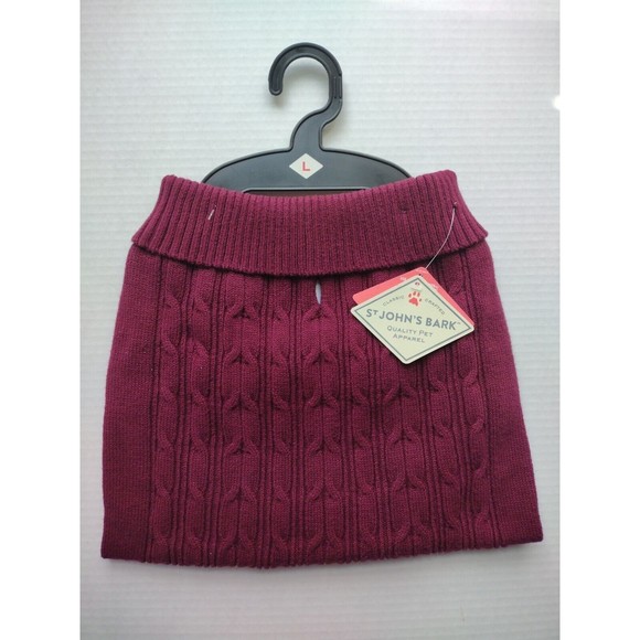 Dog Sweater size Large (Chest 24-30in) Deep Ruby. - Picture 3 of 5